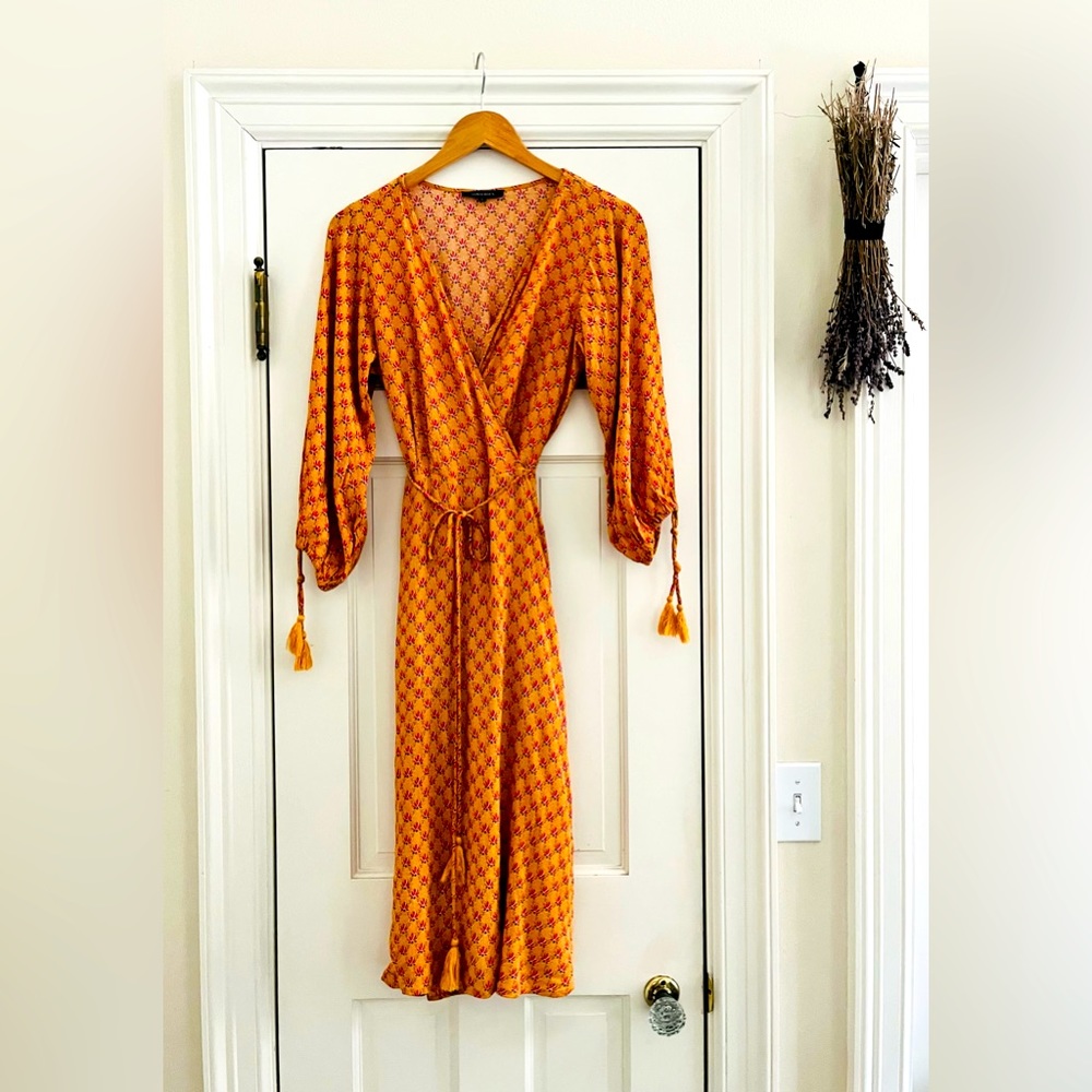 Oliviaceous Midi Floral Wrap Dress